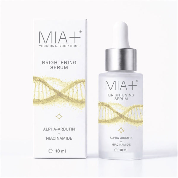 MIA+ Brightening Serum 10 ml personalised skincare serum with alpha-arbutin and niacinamide.