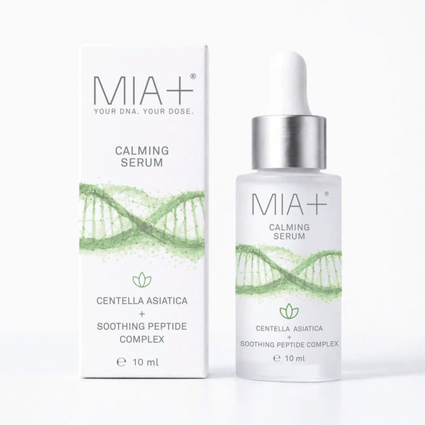 MIA+ Calming Serum 10 ml personalised skincare serum with Centella Asiatica and soothing peptide complex.