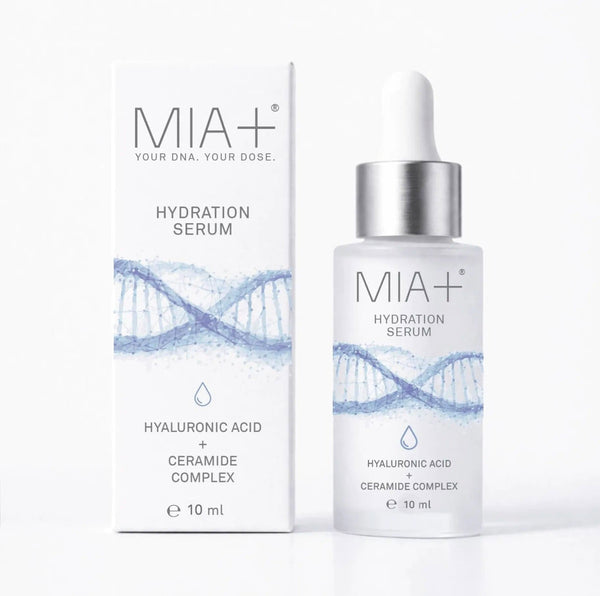 MIA+ Hydration Serum 10 ml personalised skincare serum with hyaluronic acid and ceramide complex.