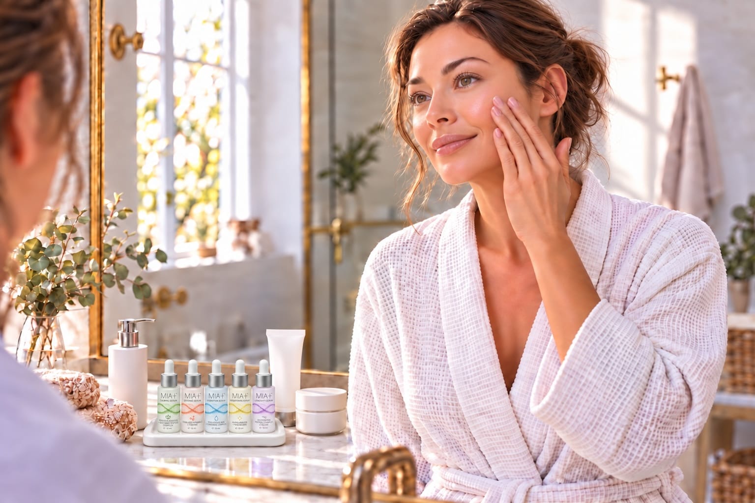 MIA+ personalised serums incorporated into an everyday skincare routine